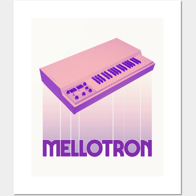 Mellotron - 70s Styled Retro Tribute Design Wall Art by DankFutura